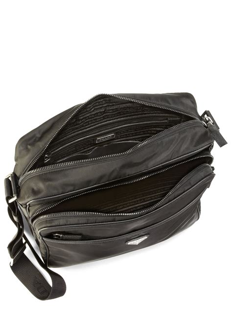 prada men's cross-body bag|prada nylon crossbody messenger bag.